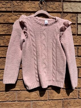 10/$25 • Carters Ruffle-Shoulder Cable Knit Sweater